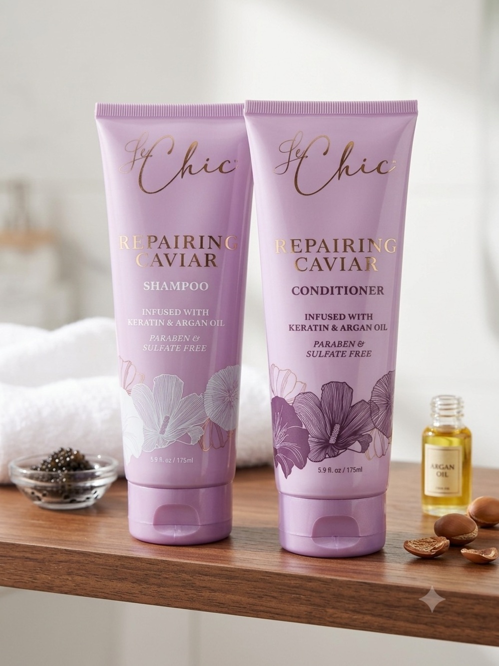 Le Chic Caviar Hair Care Set - Repairing Shampoo & Conditioner Duo NWT
